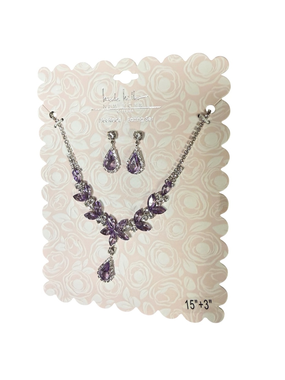 Nicole Miller Teardrop Necklace & Earrings Set - Picture 2 of 6